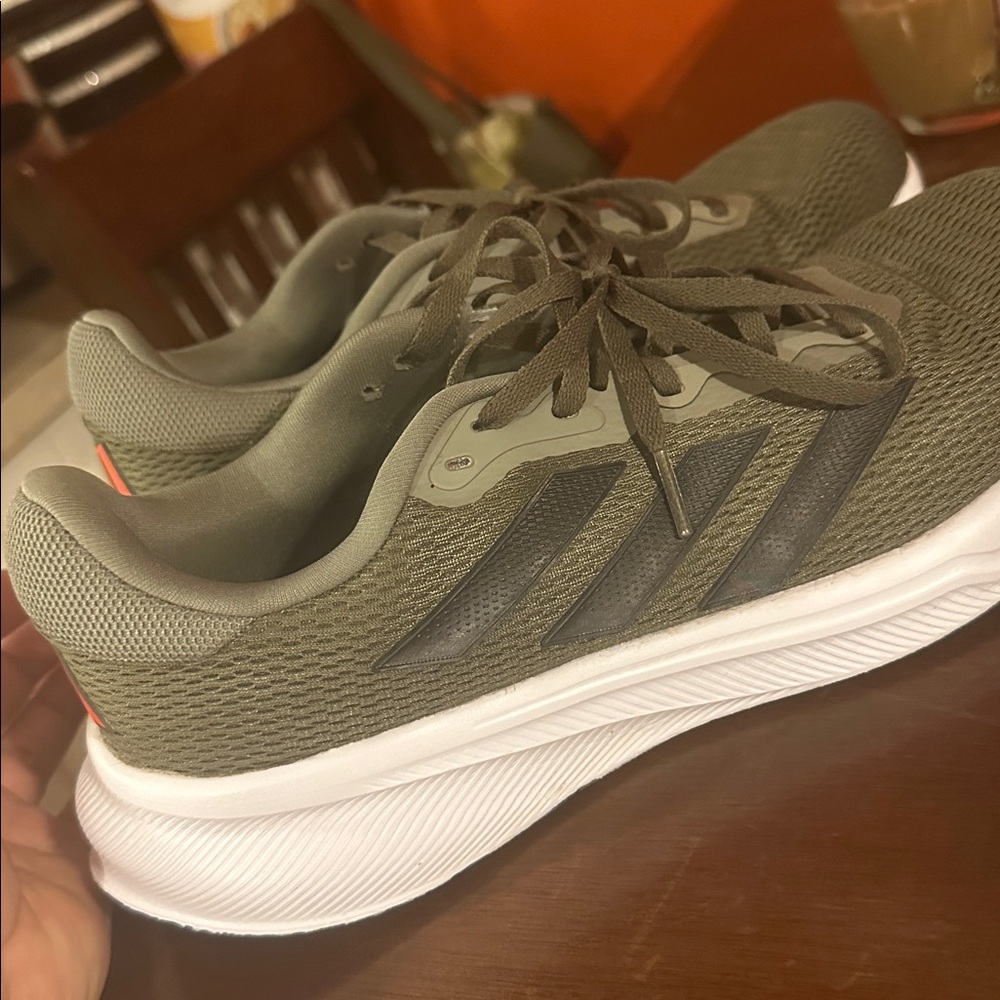 Adidas Charcoal and Scarlet Athletic Shoes